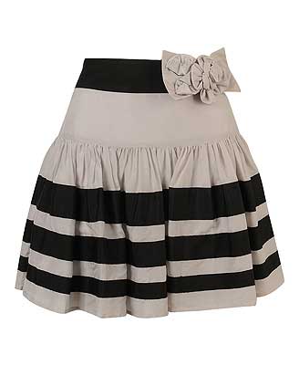 Forever21-satin-grosgrain-striped-skirt
