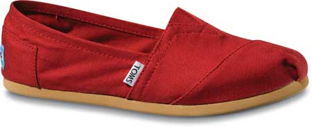 Toms-red-canvas-shoes