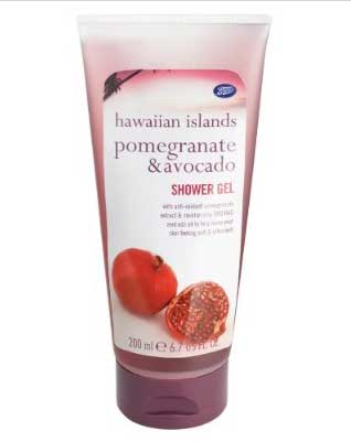 Boots-hawaiian-islands-pomegranate-avocado-shower-gel