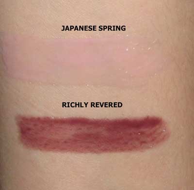 Mac-japanese-spring-and-richly-revered-cremesheen-glass-swatches