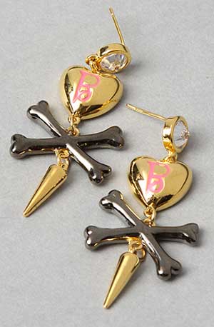 Noir-x-tokidoki-x-barbie-cross-bone-drop-earrings