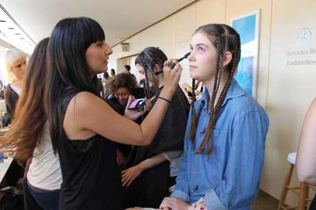 lancome-mua-applying-cheek-color-at-chris-benz-spring-2013-show